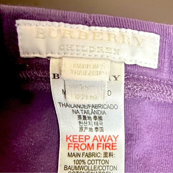 BURBERRY cotton leggings in purple - Picture 5 of 6